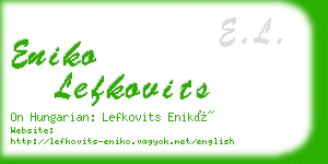 eniko lefkovits business card